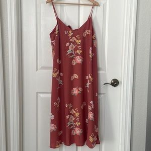 Gap Women’s pink floral midi slip dress
